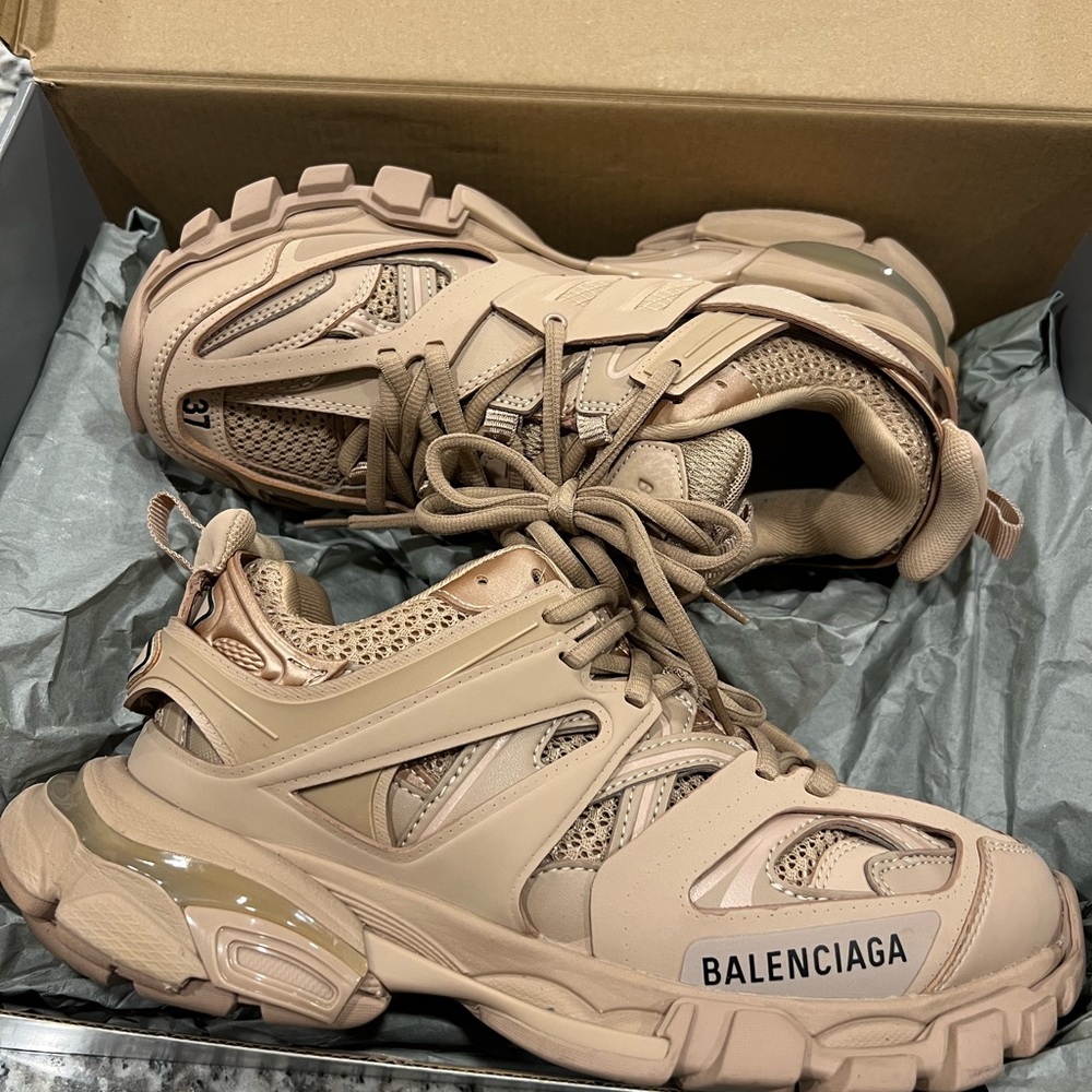 Balenciaga beige track sneakers